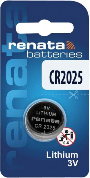 Renata CR2025 3V Lithium Batterie Knopfzelle 1er Blister CR2025