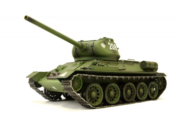 RC Panzer "Russischer T-34/85" 1:16 Heng Long -Rauch&Sound + 2,4Ghz - V 7.0 - PRO Modell