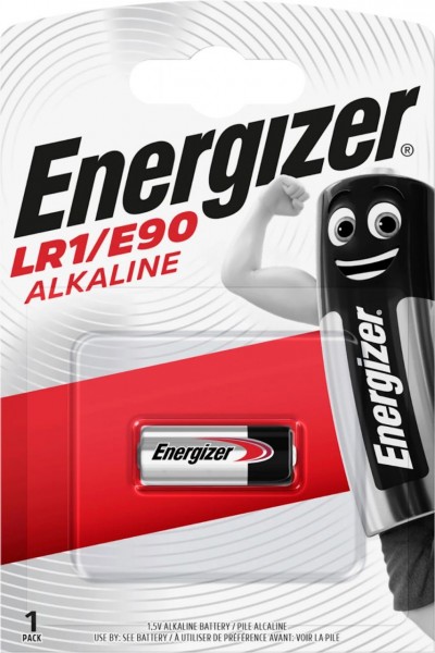 Energizer 1er Blister LR1/E90 Alkaline Batterie 1,5V Alarmanlage-Batterie Lady N 608306