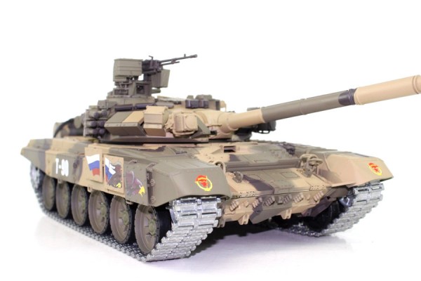 RC Panzer "Russland T90" Heng Long 1:16 mit Rauch&Sound + 2,4Ghz mit Stahlgetriebe und Metallketten