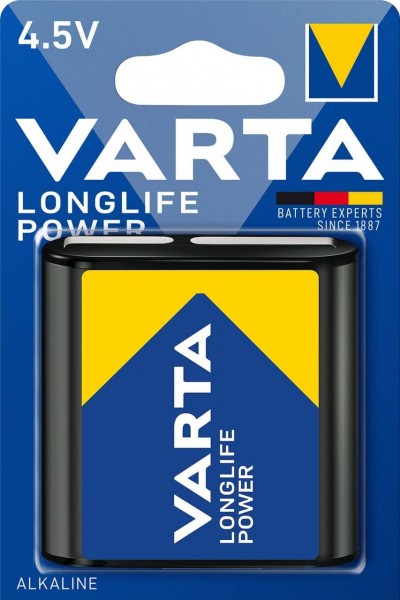 Varta Longlife Power Alkaline 4,5 V Batterie 1er Blister Normal 3LR12 Piatta Flachbatterie 4912