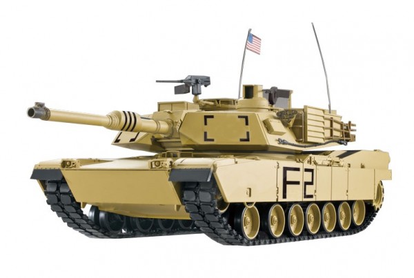 RC Panzer "M1A2 Abrams" 1:16 Heng Long -Rauch&Sound, Stahlgetriebe, Metallketten, 2,4Ghz V7.0 - Upg-