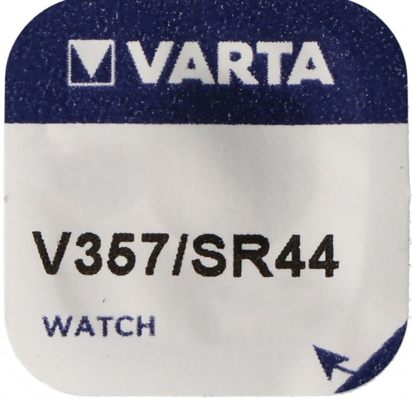 Varta Watch V 357 Uhrenzelle Knopfzelle SR 44 W V357 Silber-Oxid 155mAh 1,55 V SR44 1er Blister V13G