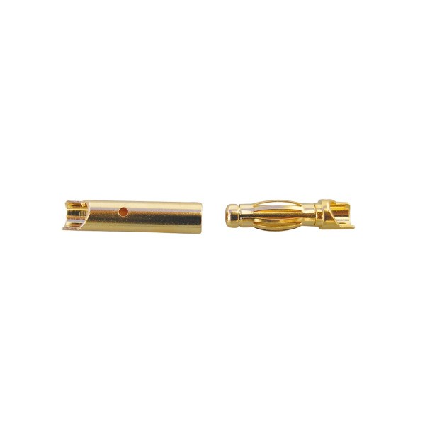 Goldkontakt 4mm zweiteilig spez 1 Stecker/1 Buchse