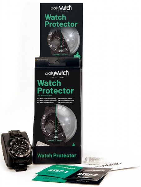 POLYWATCH Watch Protector Nano-Tech Versiegelung beugt Kratzern vor und reduziert Fett auf der Oberf
