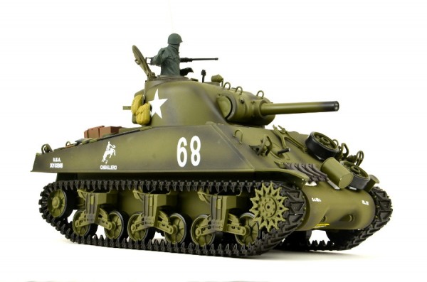 RC Panzer "US M4A3 Sherman" Heng Long 1:16 mit Rauch&Sound+2,4Ghz + V7.0 - Pro Modell