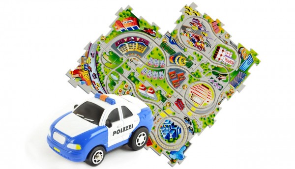 Puzzle Pilot Polizei Puzzle-Set mit Fahrzeug