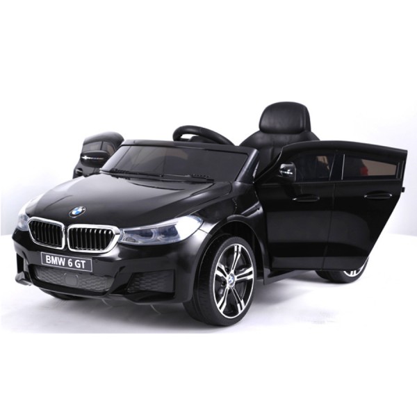 Kinderfahrzeug - Elektro Auto "BMW 6GT" - lizenziert - 12V, 2 Motoren+ 2,4Ghz+ Ledersitz+EVA -Schwar